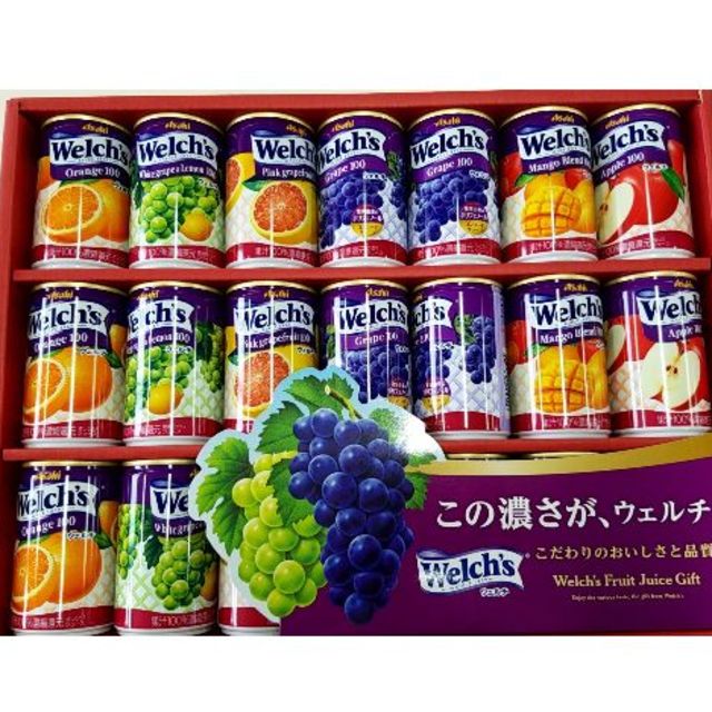 ウェルチ　100%果実ジュースギフト　21本入 食品/飲料/酒の飲料(ソフトドリンク)の商品写真