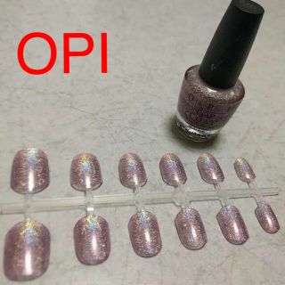 オーピーアイ(OPI)の新品　ネイルチップ　つけ爪　OPI ラメ！　紫　厚塗り(つけ爪/ネイルチップ)