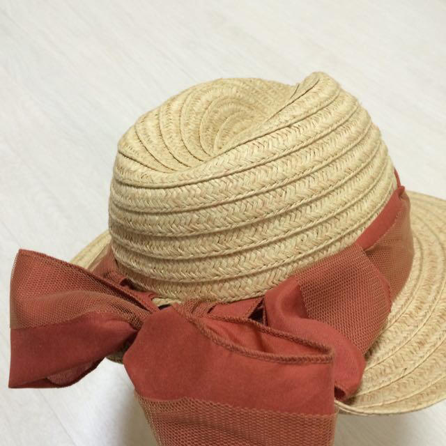 LOWRYS FARM(ローリーズファーム)のリボン♡中折れペーパーハット 麦わら レディースの帽子(麦わら帽子/ストローハット)の商品写真
