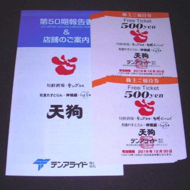 テンアライド 株主優待券 500円券×20枚 最新! テンアライド 株主優待券 500円券×20枚 最新!