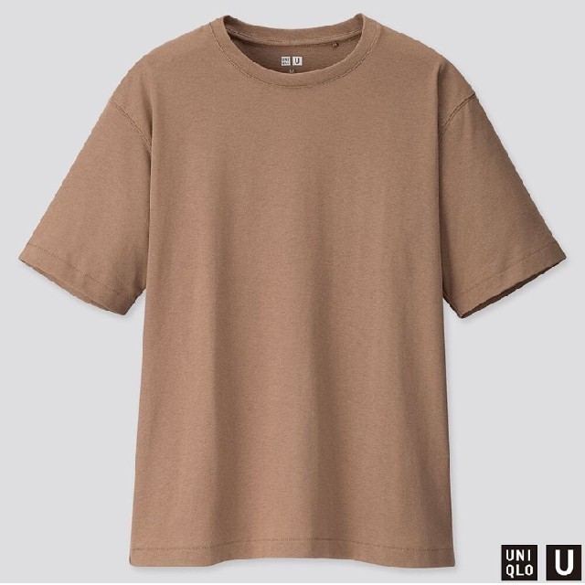 UNIQLO(ユニクロ)の週末セール《UNIQLO》リラックスフィットT　ブラウンsizeXL レディースのトップス(Tシャツ(半袖/袖なし))の商品写真