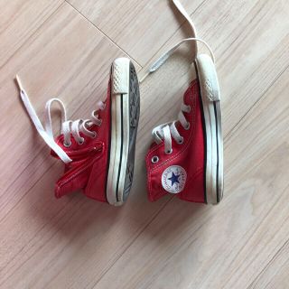 コンバース(CONVERSE)のキッズ 16cm 赤ハイカットコンバース  お値下げ(その他)