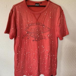 ショット(schott)のSchott◆ショット メンズTシャツ  Mサイズ オレンジ 鳥(Tシャツ/カットソー(半袖/袖なし))