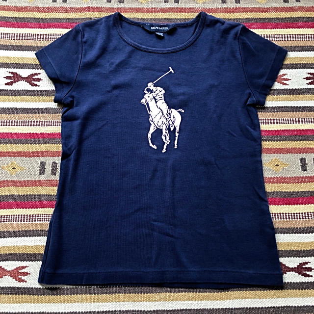 Ralph Lauren(ラルフローレン)の中古 ラルフローレン 半袖Tシャツ 女児 130cm 140cm ポニー 綿 キッズ/ベビー/マタニティのキッズ服女の子用(90cm~)(Tシャツ/カットソー)の商品写真