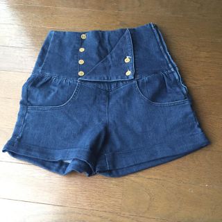 ザラ(ZARA)のハイウエスト デニムショートパンツ(ショートパンツ)