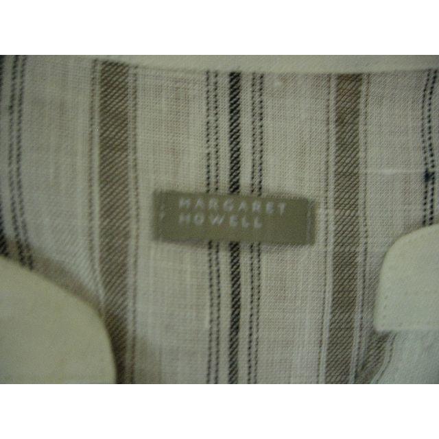 MARGARET HOWELL(マーガレットハウエル)のマーガレットハウエル　七分袖ワンピース　麻 レディースのワンピース(ひざ丈ワンピース)の商品写真
