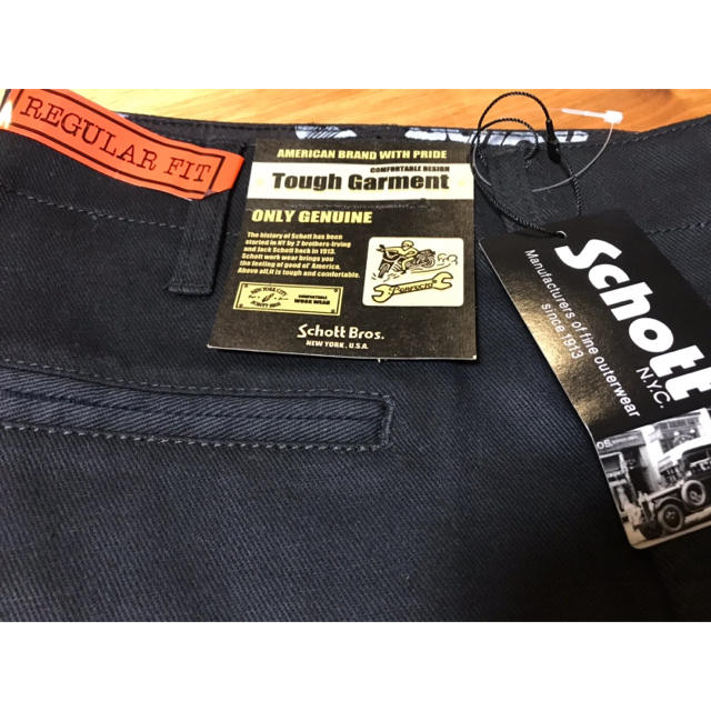 schott(ショット)のSchott ショット　ＢＲＯＳ　ブロス　ワーク　パンツ　黒　ブラック メンズのパンツ(ワークパンツ/カーゴパンツ)の商品写真