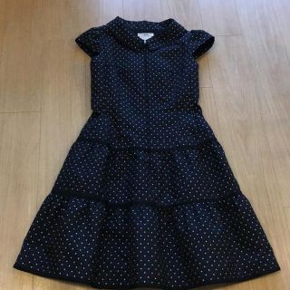 ルネ(René)の美品★ルネ ワンピース ネイビー×ドット柄(ひざ丈ワンピース)