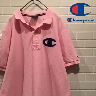 チャンピオン(Champion)の【Champion】ビックロゴ ポロシャツ Lサイズ ピンク(ポロシャツ)