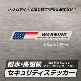 クライスラー(Chrysler)の【即OK】アメリカ 防犯ステッカー アルミヘアライン仕様 1枚(セキュリティ)