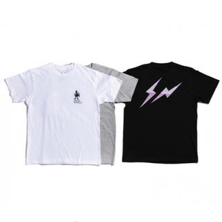 フラグメント(FRAGMENT)のサンダーボルト プロジェクト × ミュウ tシャツ ホワイト L(Tシャツ/カットソー(半袖/袖なし))