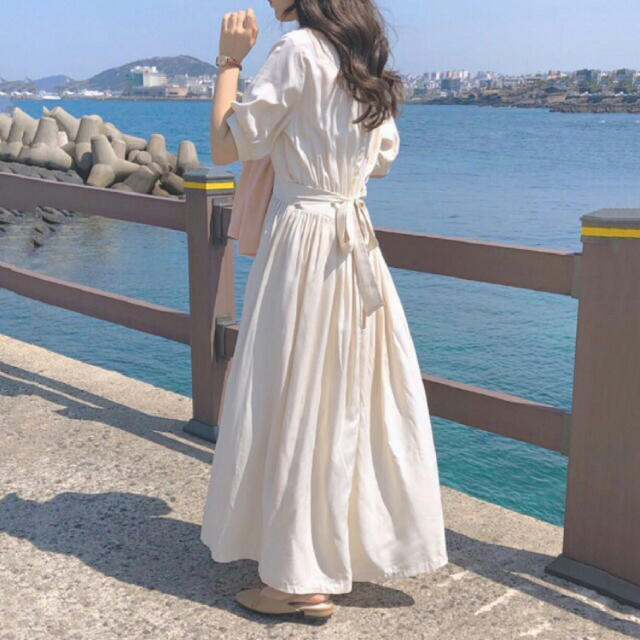 Kastane - 韓国 白 ワンピース 【 土日限定 お値下げ ☺︎ 】の通販 by