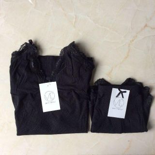 新品　キャミソール&ショートパンツセット　ブラック(ルームウェア)