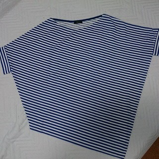 コムサイズム(COMME CA ISM)の変形ボーダードルマン スリーブ(Tシャツ(半袖/袖なし))