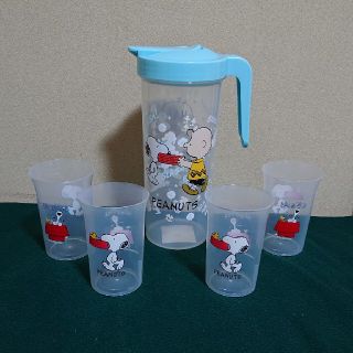 スヌーピー(SNOOPY)のスヌーピーとチャーリーブラウンのピッチャー&コップセット 2 (容器)