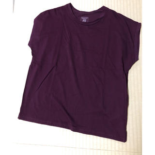 オペークドットクリップ(OPAQUE.CLIP)のオペーク フレンチスリーブ Tシャツ ボルドー L(Tシャツ(半袖/袖なし))
