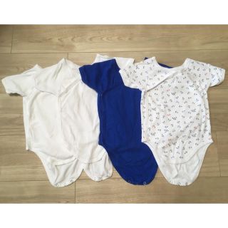 プチバトー(PETIT BATEAU)のプチバトー 半袖ボディ4枚組12m/74cm(肌着/下着)