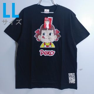 フジヤ(不二家)の新品 LL XL Tシャツ ペコちゃん 不二家 サンリオ ブラック 8350(Tシャツ/カットソー(半袖/袖なし))