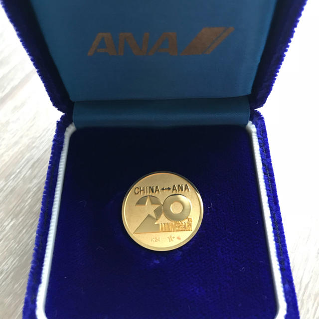 ノベルティグッズお盆セール 限定 ANA 24金 金貨 20周年 プレミア 中国線就航 記念