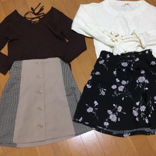 マジェスティックレゴン(MAJESTIC LEGON)のマジェスティックレゴン MAJESTIC LEGON 花柄スカート チェック(ミニスカート)