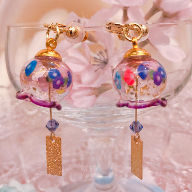 最安値挑戦! ハンドメイド 風鈴 花火 ピアス イヤリング elpidajob.gr