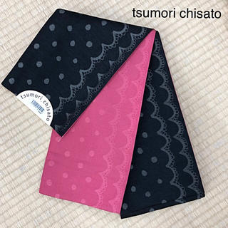 ツモリチサト(TSUMORI CHISATO)の新品【tsumori chisato】ゆかた帯 黒×ピンク (浴衣帯)