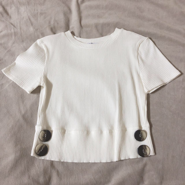 ZARA(ザラ)のZARA シフォン トップス とクルーネックTシャツ レディースのトップス(シャツ/ブラウス(半袖/袖なし))の商品写真