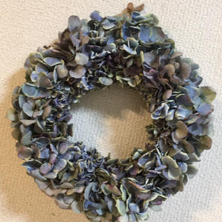 NEW秋色紫陽花のドライリース・ワイルドアンティークセピア(リース)