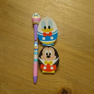 ディズニー(Disney)のディズニー  メモ帳、ボールペンセット(ノート/メモ帳/ふせん)