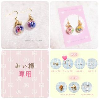 みぃ様専用♥金属フックピアス(ピアス)