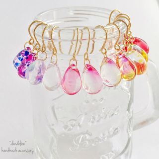 選べる♡ガラスドロップ一粒ピアス/イヤリング(ピアス)