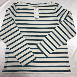 ユニクロ(UNIQLO)の☆専用☆新品・未使用　ユニクロ ボーダー ボートネックT サイズM(カットソー(長袖/七分))