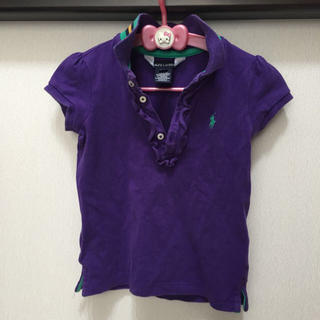 ラルフローレン(Ralph Lauren)のフリル付ポロシャツ 紫(Tシャツ/カットソー)