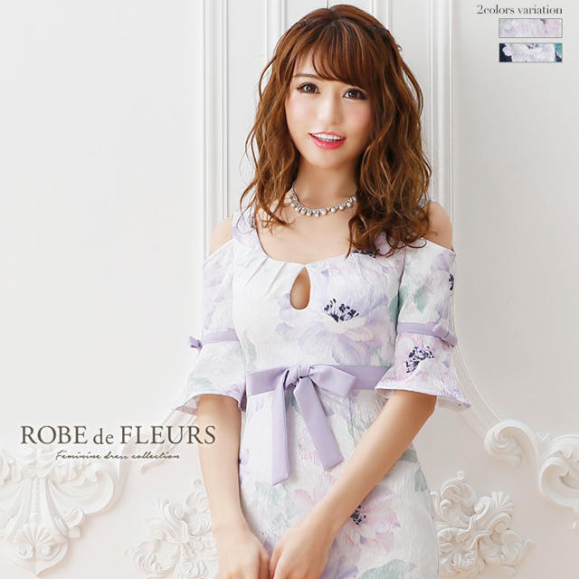 新品【ROBE de FLEURS】ローブドフルールドレスMサイズ1345