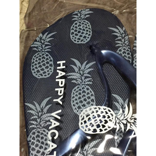 ポーチ付き パイナップル柄 ビーチサンダル レディースの靴/シューズ(ビーチサンダル)の商品写真