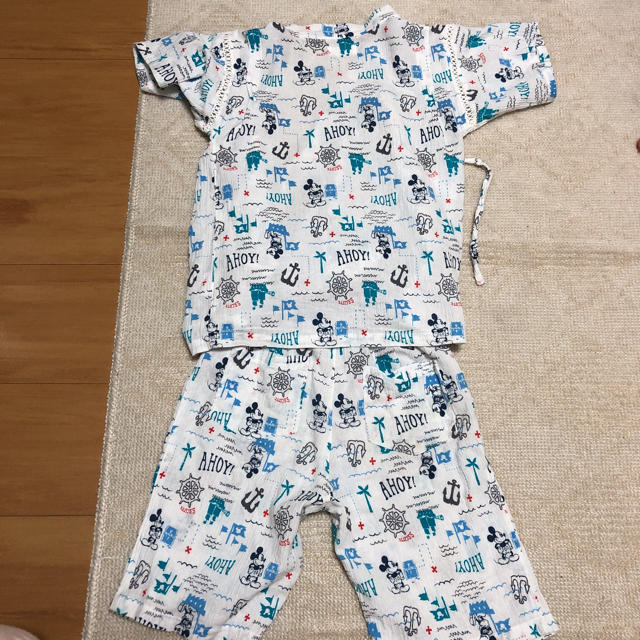 甚平 130 男の子 ミッキー キッズ/ベビー/マタニティのキッズ服男の子用(90cm~)(甚平/浴衣)の商品写真