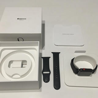 アップルウォッチ(Apple Watch)のApple Watch series3 ステンレス ブラック 42mm(腕時計(デジタル))
