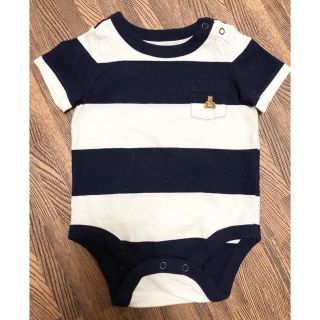 ベビーギャップ(babyGAP)のbaby GAP ボディスーツ ボーダー 50 半袖(肌着/下着)