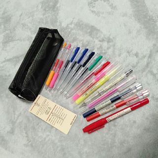 ムジルシリョウヒン(MUJI (無印良品))のるきそこ様☆無印良品 メッシュペンケース&ペンセット(ペン/マーカー)