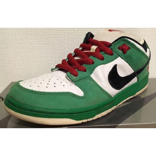 入手困難 NIKE DUNK SB ナイキ ダンク ハイネケン 緑 白 赤