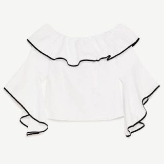 ザラ(ZARA)のオフショル フリル トップス(シャツ/ブラウス(半袖/袖なし))