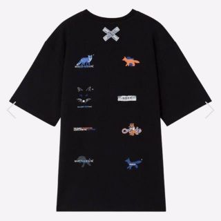 未使用 Maison kitsune メゾンキツネ バックプリントＴシャツ ...