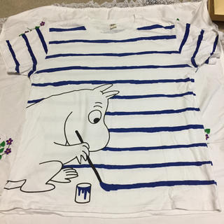 グラニフ(Design Tshirts Store graniph)のグラニフ ムーミン Tシャツ ボーダー ブルー M(Tシャツ(半袖/袖なし))