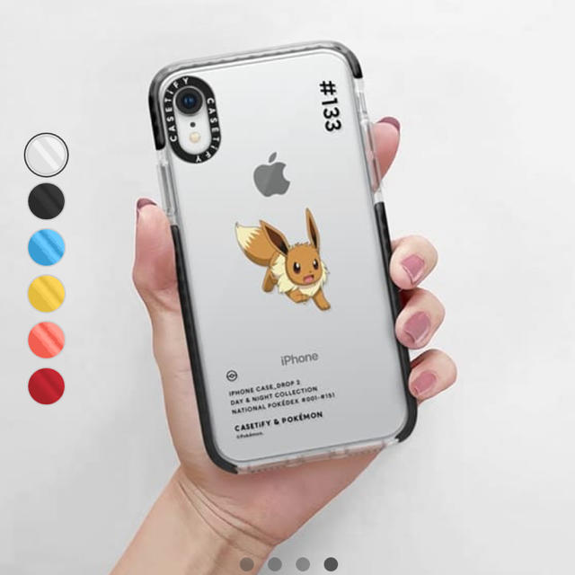 ポケモン(ポケモン)のcasetify ポケモン イーブイ iPhoneXRケース ブラック スマホ/家電/カメラのスマホアクセサリー(iPhoneケース)の商品写真