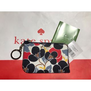 ケイトスペードニューヨーク(kate spade new york)の新作柄♪ ケイトスペード  花柄 定期入れ カード キーケース 小銭入れ(名刺入れ/定期入れ)