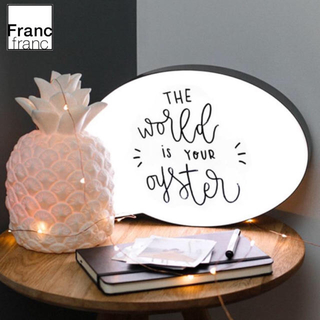 フランフラン(Francfranc)の❤新品/箱付き フランフラン スピーチバブル LEDランプ【ホワイト】❤(ウェルカムボード)