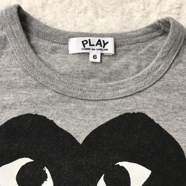 COMME des GARCONS(コムデギャルソン)の美品 コムデギャルソン play Tシャツ kids キッズ  キッズ/ベビー/マタニティのキッズ服男の子用(90cm~)(Tシャツ/カットソー)の商品写真