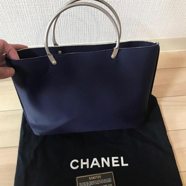 バッグCHANELハンドバッグ ネイビー