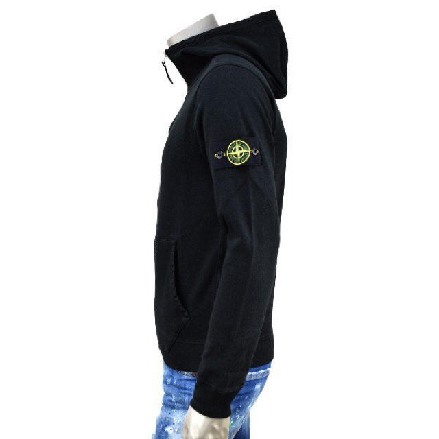 STONE ISLAND ロゴワッペン 製品染め ジップパーカー