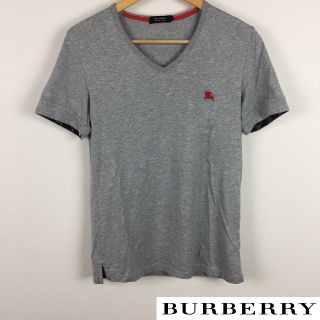 バーバリーブラックレーベル(BURBERRY BLACK LABEL)の美品 BURBERRY BLACK LABEL 半袖Tシャツ グレー サイズ2(Tシャツ/カットソー(半袖/袖なし))